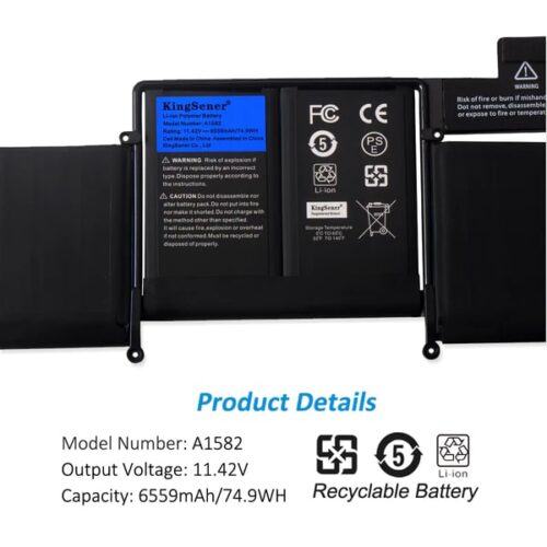 Long-Lasting Replacement Battery for Apple MacBook Pro 13in